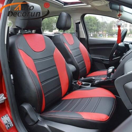 AutoDecorun 16PCS/set PU leather custom fit seat covers for Peugeot 4008 car accessories seat covers cushion supports protectors
