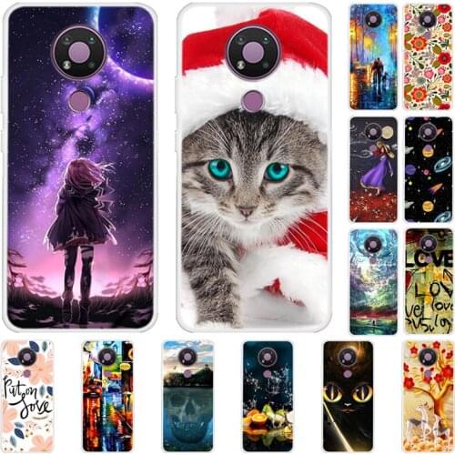 Case For Nokia 3.4 Phone Cover Back Fitness Silicone Bumper And Softness TPU With Happy Town Series