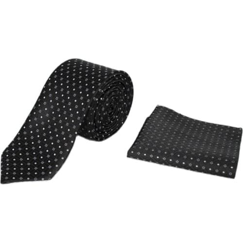 DeepSEA Male Square and Dot Pattern Mendilli Tie Casual Business Office Career Unisex High Quality Four Seasons 2001951