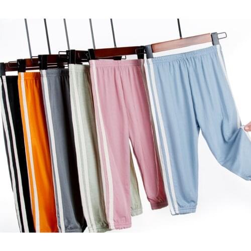Childrens Anti-Mosquito Pants for Boys Girls Thin Ice Silk Loose Casual Bloomers for Baby Toddler Homewear Sports Pant Clothing