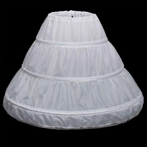 Children Princess Skirt Petticoat Girls Wedding Dress with Hoop Skirts Accessories Drawstring Adjustable Waist Lining