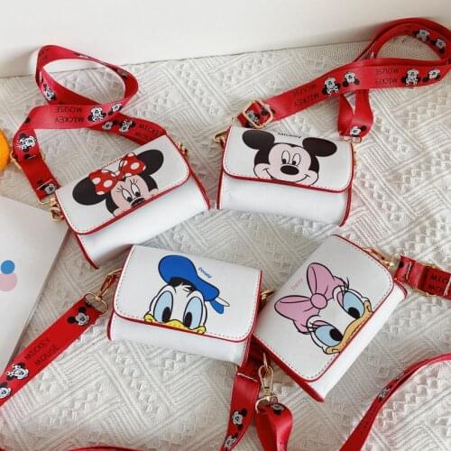 Disney cartoon Mickey PU coin purse small bag new mini shoulder bag Korean cartoon baby girl crossbody bag