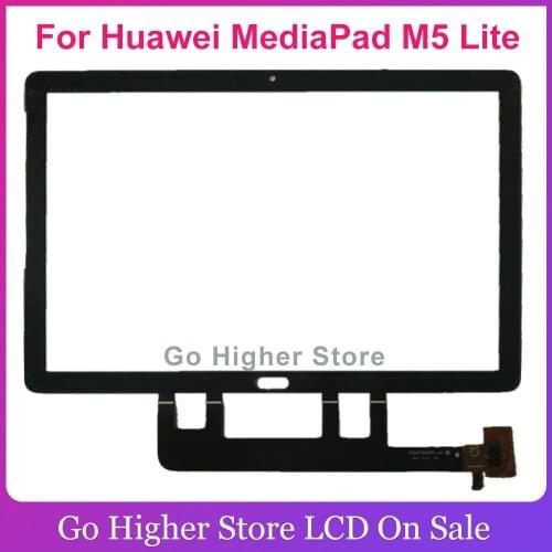 For Huawei MediaPad M5 Lite 10 BAH2-L09 BAH2-L09C Bach2-L09C Touch Screen Digitizer Lens Glass Free Tape