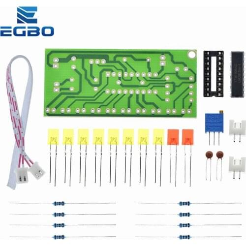 GREAT IT Funny 10 Audio Level Indicator LM3915 DIY Kit Electronic Audio Indicator Suite