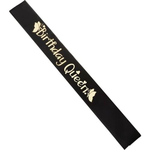 Elegant Birthday Queen Satin Sash Women Queen Birthday Sash Accessories