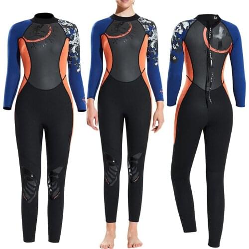 Wetsuits Women 3mm Neoprene Full Scuba Diving Suits Surfing Sailing Jumpsuit Wetsuits for Water Sports