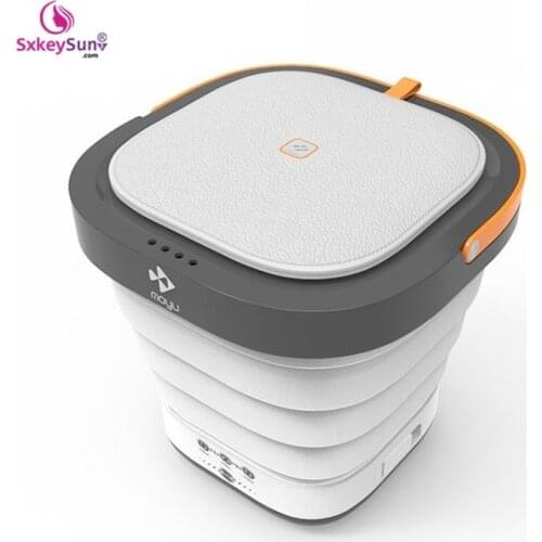 Hot Sale mini washing semi automatic folding mini washing machine plastic bucket washing dry machine 2 in 1