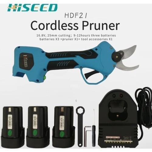 HISEED 16.8V Rechargeable Electric Pruning Scissors Pruning Shears Garden Pruner Secateur Branch Cutter Cutting Tool