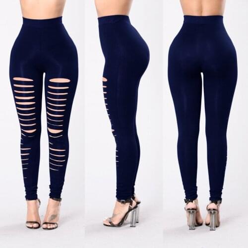 Legins fitness mujer Ripped leggings plus size tight leggings WOMEN gym leggings high waist pantalones de mujer cintura alta