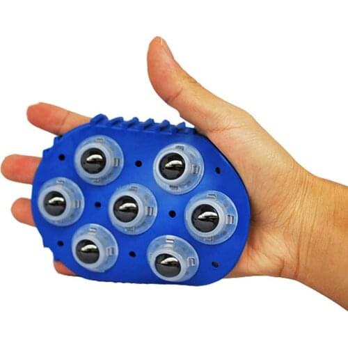 Body Face Neck Leg Handheld Magnetic therapy slimming Massager hand Spin 7 Piece Steel Ball Roller Health care beauty Massage