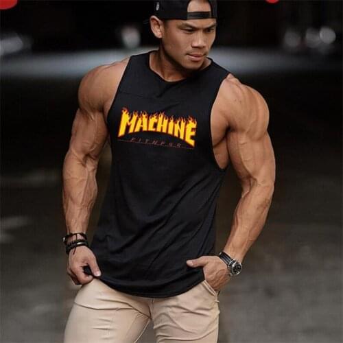 2019 New Workout Gym Men Tank Tops Brand Fashion Casual Cotton Undershirt Bodybuilding Fitness Sleeveless Muscle Singlets Vest