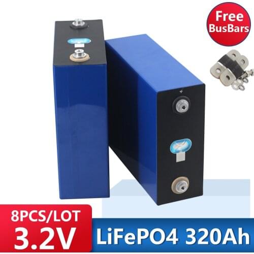 8PCS A Grade 3.2V LiFePO4 310AH LITHIUM IRON PHOSPHATE BATTERY ELECTRIC BUS RV ELECTRIC VEHICLE 24V 310AH POWER LITHIUM BATTERY