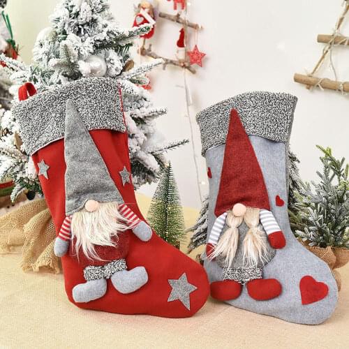 Christmas Ornaments Faceless Doll Christmas Socks Candy Bag Gift Bag Christmas decor faceless doll Christmas stockings gift bag