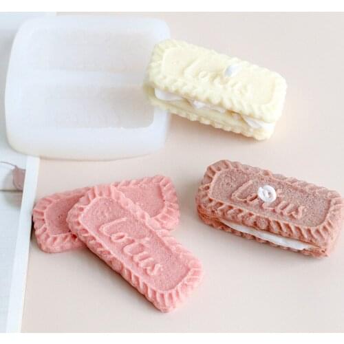 3d Silicone Biscuit Shape Candle Mold Home Cars Aromatherapy Decor Diy Crafts Biscuit Chocalate Baking Mould Handmade Tool