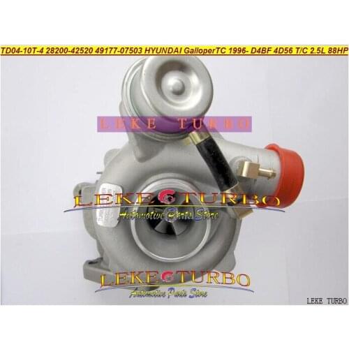 TD04 28200-42520 49177-07503 28200 42520 49177 07503 Turbo Turbocharger For HYUNDAI Galloper TC 1996- D4BF 4D56 T/C 2.5L 88HP