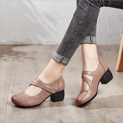 Women Flats Summer Women Genuine Leather Shoes With Low Heels Slip On Casual Flat Shoes Women Loafers Soft Nurse Ballerina Shoes
