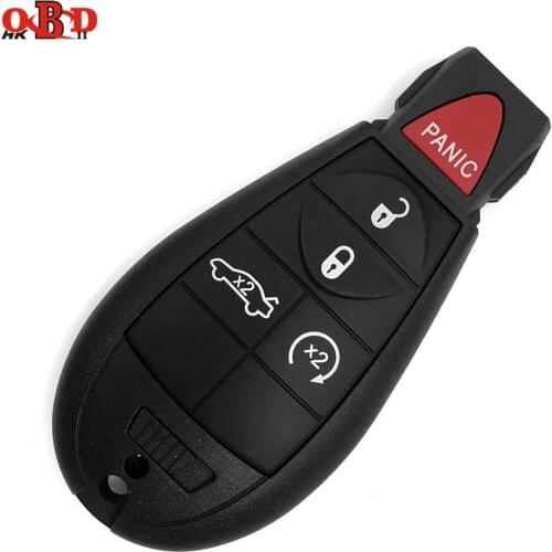 HKOBDII For Jeep Fobik Smart Remote Car key For DODGE/Chrysler 433Mhz 5 Button+Panic Blade with ID46 Electronic Chip