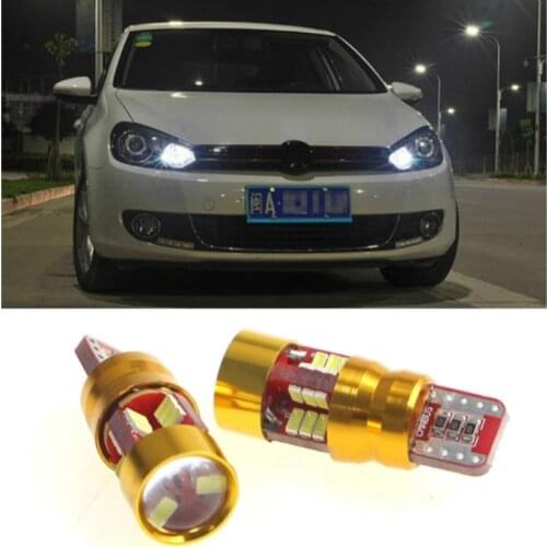 T10 Led W5w Universal Canbus Car Light Bulb With Projector Lens For Golf 6 7 5 4 Touran Beetle Polo VW Touare.g Passat B7 B5 B6