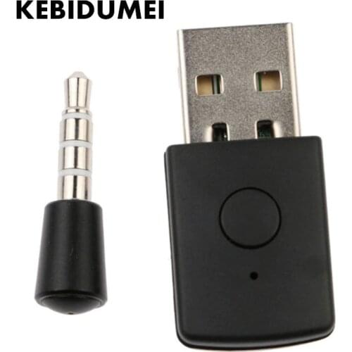 KEBIDUMEI 4.0 EDR USB Bluetooth 3.5mm Bluetooth Dongle USB Adapter for PS4 3.5mm Bluetooth Headsets for PS4 Stable Performance
