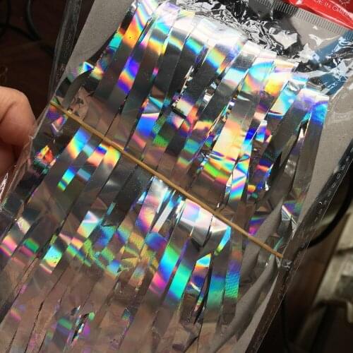 High Quality Rainbow Color Metallic Foil Fringe Shiny Rain Curtains Decor Wedding Decor Photography Background Supplies