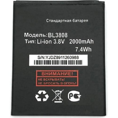High Quality New Original BL3808 BL 3808 Battery for Fly Era Life 2 IQ456 IQ 456 BL3808 Mobile Phone in stock