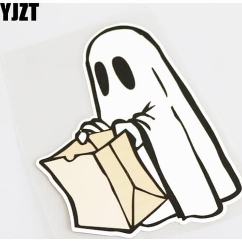 YJZT 11CM*15CM Funny Halloween Ghosts Motorcycle Car Sticker Decal PVC Decoration Accessories 13-1126