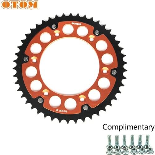 OTOM 46T Motorcycle Rear Chain Sprocket For KTM SX SXF XC XCW EXC MXC HUSQVARNA FC FE TC TE 125 250 450 525 530 Dual Sprockets