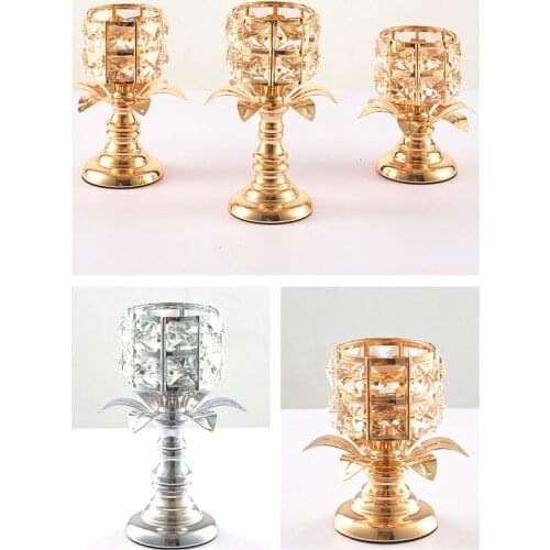 10PCS hot selling European style home accessories candle holder creative hollow small candle holder electroplating retro candle