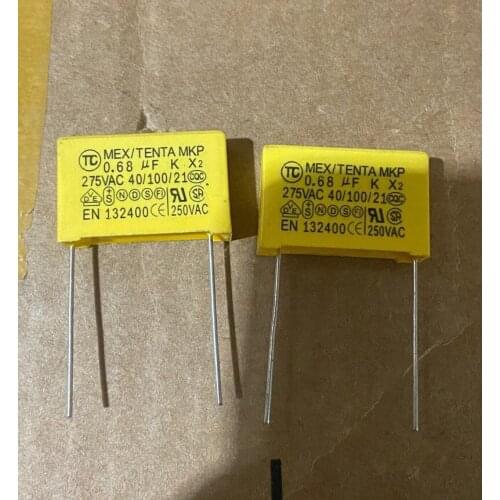 100% orginal and new MKP X2 22.5MM 0.68UF K 275VAC 0.68UF275V 275V684 0.68UF 684 275V 0.68UF 275VAC best qualtiy