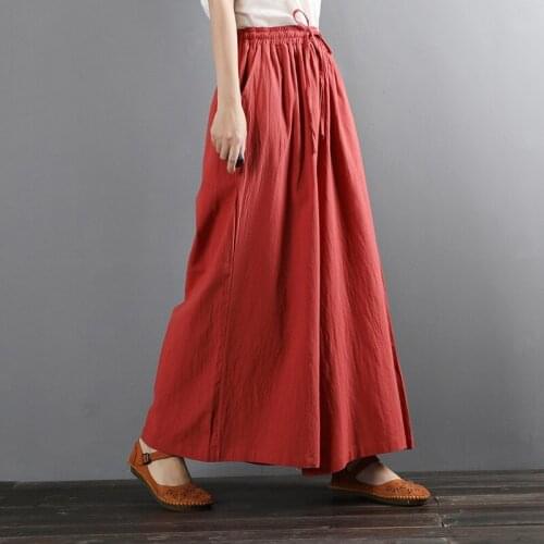 2020 Summer Women Casual Loose Wide Leg Pants Autumn New Fashion Trousers Female Solid Vintage Palazzo Pants Plus Size M-6XL 7XL