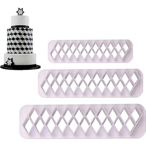 3Pcs Portable Biscuit Die-cutting Food Grade Baking Accessories Plastic Kitchen Gadgets Cake Mold Cake Decor Tools