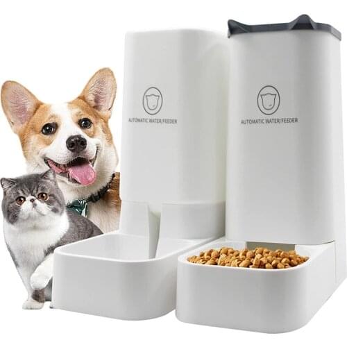 Dog Bowl Accessories Automatic Pet Food Feeder Water Self-Dispensing Gravity Bundle Station Device Cat Supplies Puppy Bottle