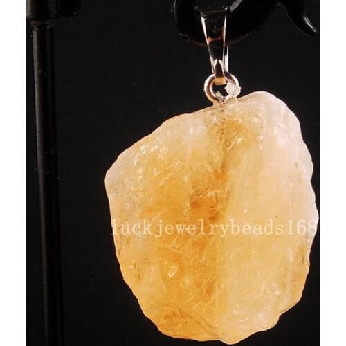Free Shipping Fashion Jewelry 31x46x6mm Yellow Yellow Crystal Freeform Women Men Pendant bead C4012