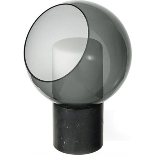 Designer Post Modern Simple Glass Table Lamp E27 Led Decorative Desk Lights Marble Base Hotel Living/Model Room Bedroom Bedside