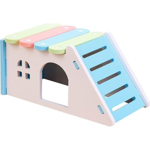 Hamster House DIY Hamster Hideout Hamster House Hideout Exercise Play Toys Cage for Hamster Guinea Pig Mouse Rat Small Animals