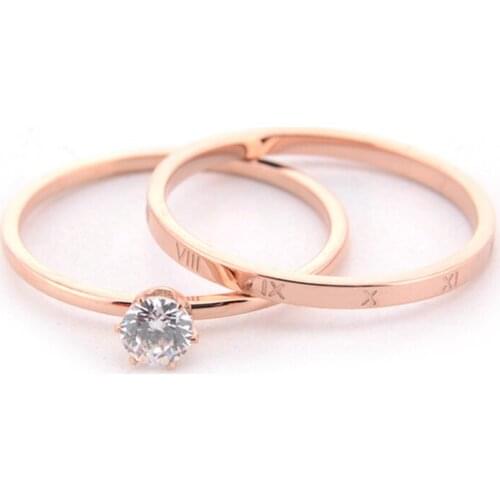 Crystal Rings For Women Fashion Titanium Steel Fingers Jewelry 2020 Female Bridal Sets Woman Party Accessories