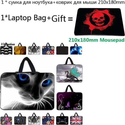 Hot Sale 21x18cm Gaming Mousepad With Neoprene Funda Computer Bag 15.6 15 14 17 13 12 Sleeve Laptop Case For iPad 2 3 4 Pro 10.5
