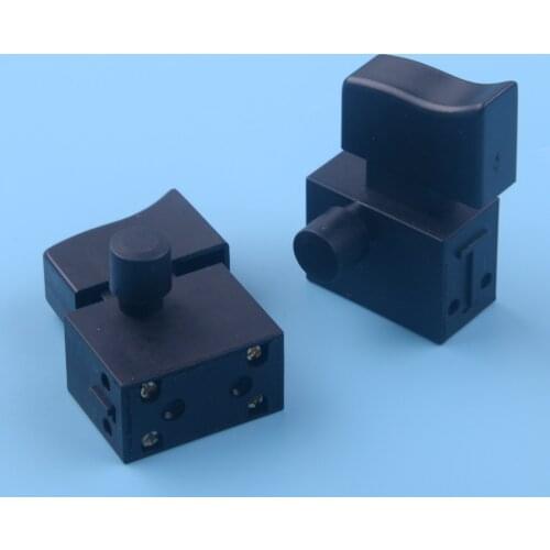 LETAOSK 2pcs Black Latching 1NO 1NO DPST Self Locking Trigger Switch Button Electric Power Tool