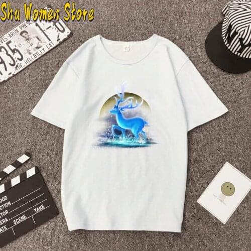 Summer new short-sleeved T shirts for men and women casual half sleeve print T shirts, sika deer design T shirts y2k tops