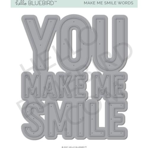 2021 AliliArts Metal Cutting Dies YOU MAKE ME SMILE diy Scrapbooking Photo Album Decorative Embossing PaperCard Crafts Die