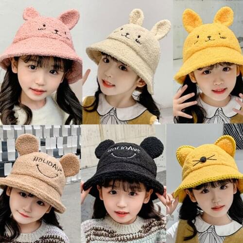 Cartoon cat rabbit bear ears hats Baby Kids hat cute girl baby autumn winter baby girl toddler fisherman hat princess hats cap