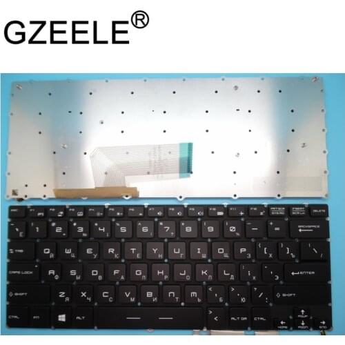 GZEELE NEW RU Backlit Keyboard For MSI GS43 GS40 GS43VR keyboard White backlight RUSSIAN