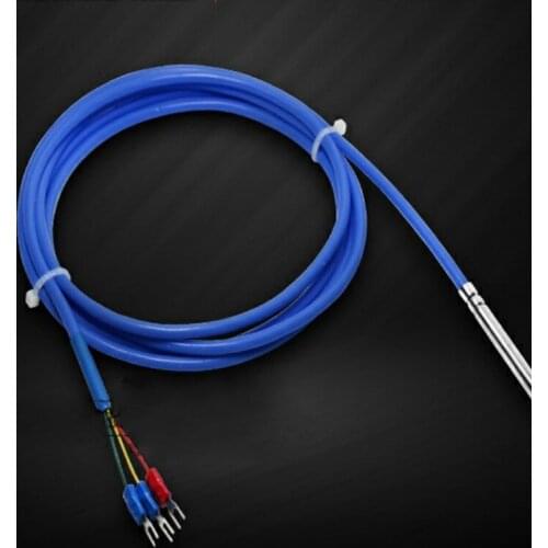 PT100 thermal resistance temperature sensor Stainless steel probe Waterproof Oil Proof Platinum Resistance Probe 3-Core