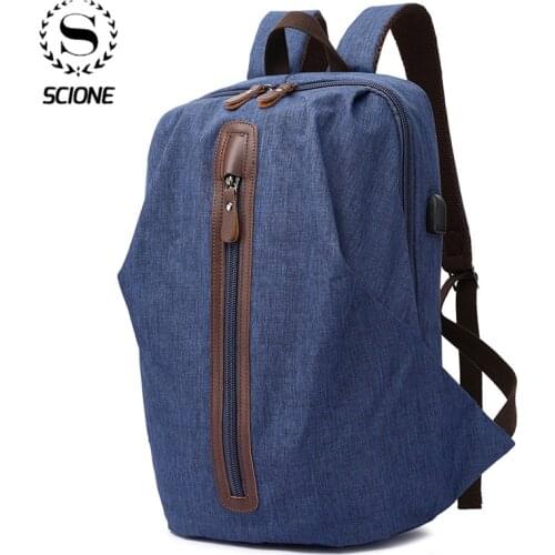 Scione Multifuncti Bag Men Laptop Rucksack Travel Backpack 2020 Large Capacity Business College Student School Shoulder Bags