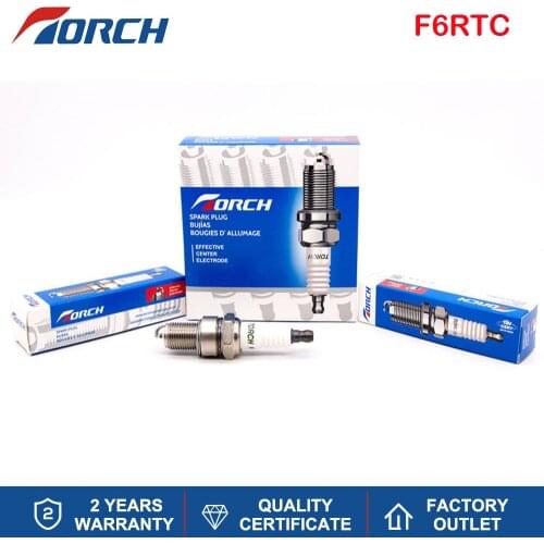 4 Packs China Original TORCH F6RTC Spark Plugs Candle WR7D+/BPR6ES/W20EPR-U/RN9YC/F6RTC