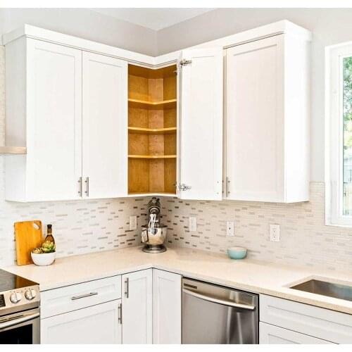 Solid Wood American Standard White Shaker Kitchen Cabinet