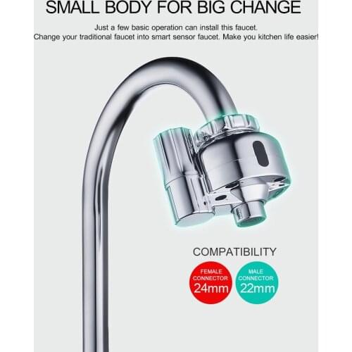 Smart Touchless Sink Faucet Automatic Sensor Faucet Hand Free Tap Water-saving Device for Home Kitchen Bathroom Facuet