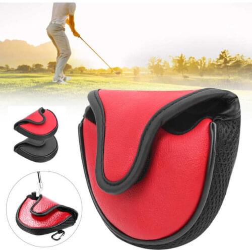High Quality Putter Protection Covers Headcover Semicircle PU Leather Guard Waterproof Accessory For Equipment