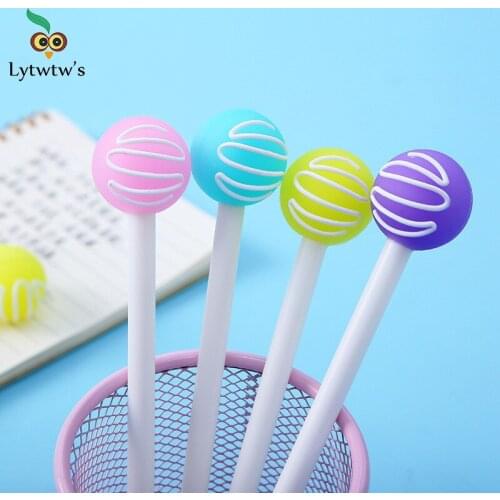 1 Piece Cute Kawaii Gel Pen Candy Colored Chocolate Lollipop Stationery Office School Supply Creative Sweet Pretty Lovely Pens
