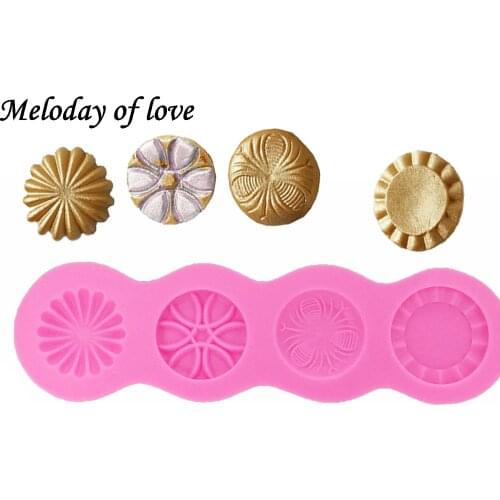 1Pcs Silicone Sugarcraft cake Border Button modeling cake decorating tools silicone cake mold fondant mould T1240